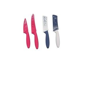 Tomodachi 4 Piece Knife Set With Sheath Covers Assorted Use By Hampton Forge